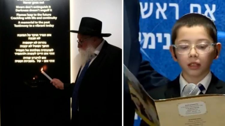 במהלך הטקס בבית חב"ד מומביי: ברכת "שעשה לי נס" והכרזת הקודש
